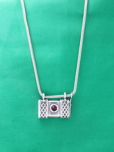 C17.3- Square Box Pendant with Opening Cap - Zehava Jewelry