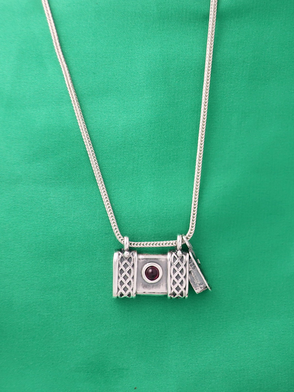 C17.3- Square Box Pendant with Opening Cap - Zehava Jewelry