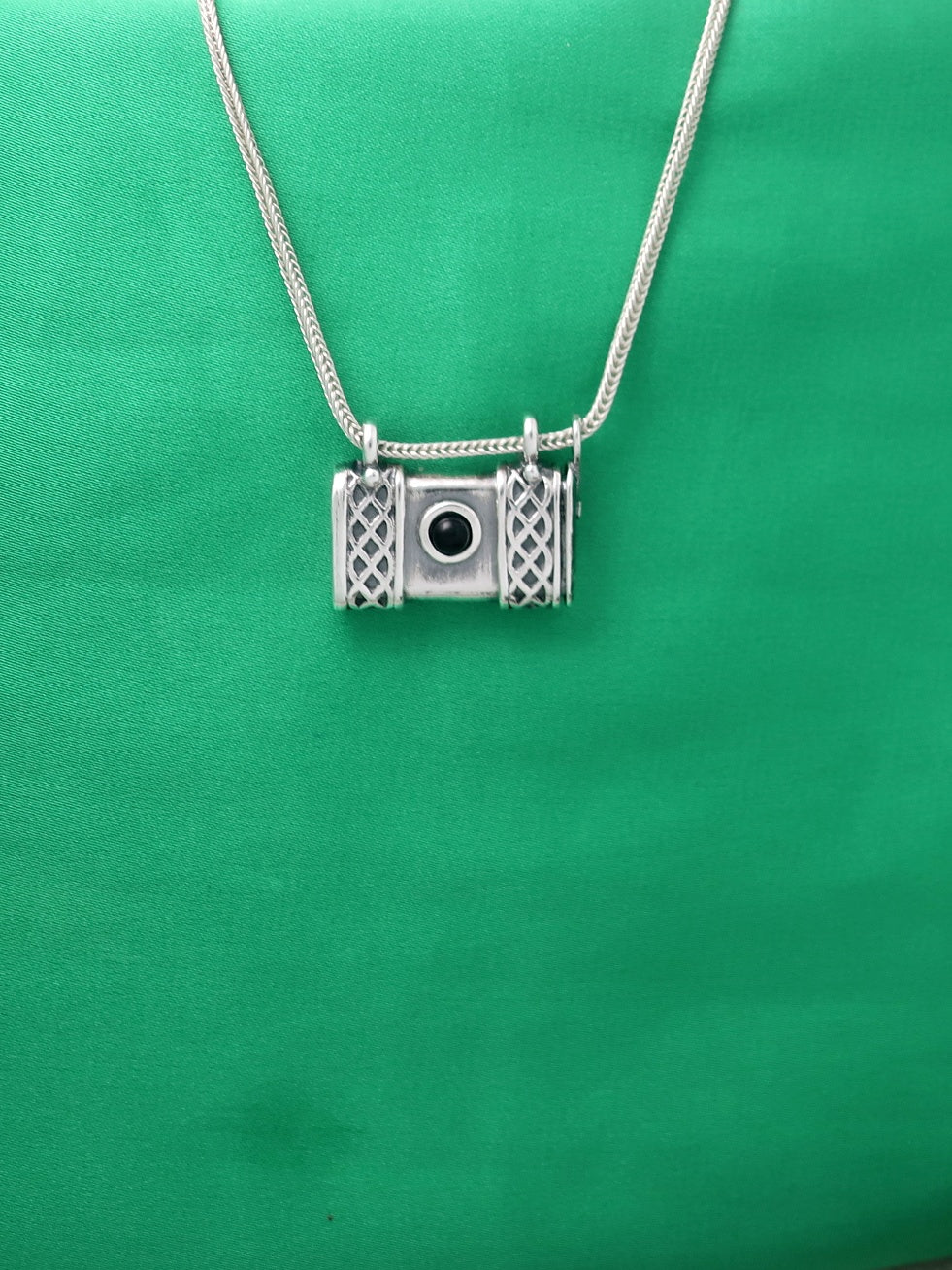 C17.4- Square Box Pendant with Opening Cap - Zehava Jewelry