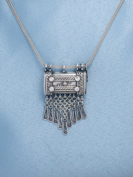 C4- Square Box Pendant with Opening Cap - Zehava Jewelry