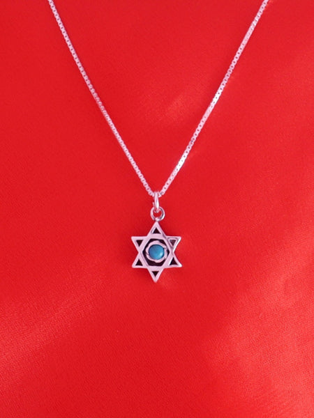 B43.1- David's Star Pendant with Multiple Stones