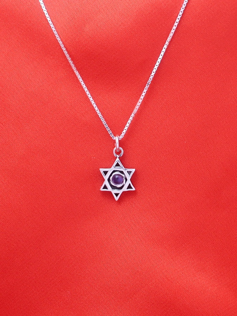 B43.1- David's Star Pendant with Multiple Stones