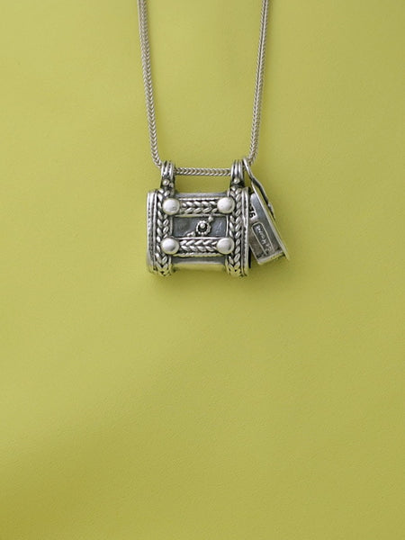 C3- Square Box Pendant with Opening Cap - Zehava Jewelry