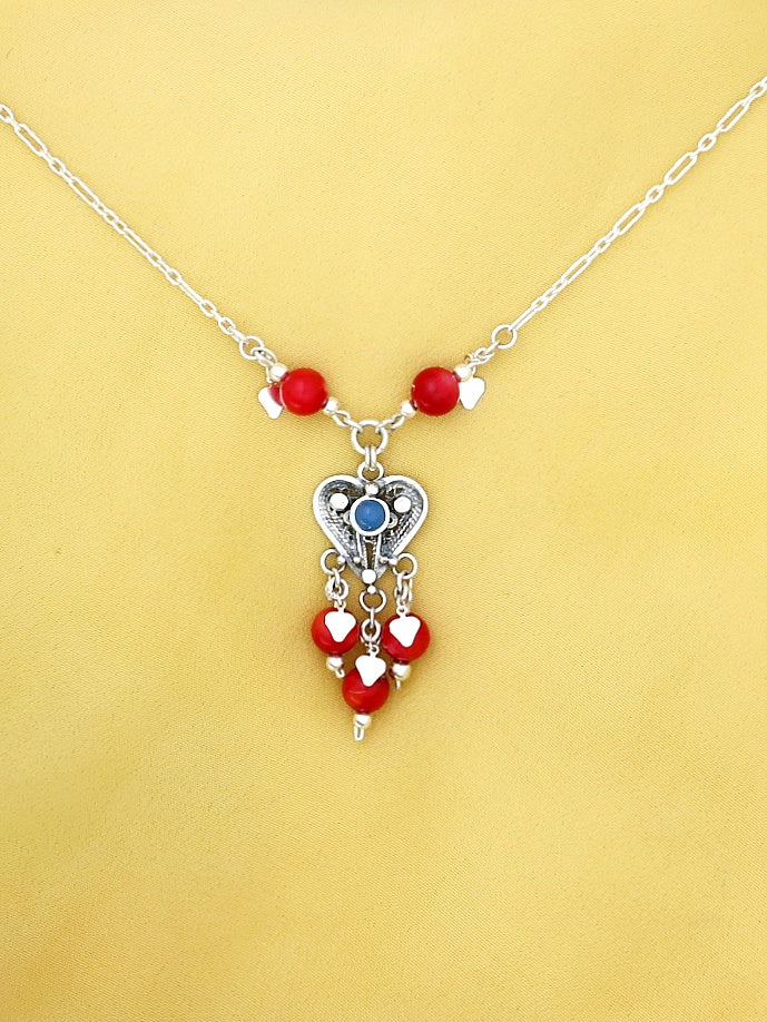 B129-  Filigree Heart Necklace