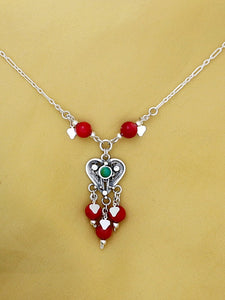 B129-  Filigree Heart Necklace