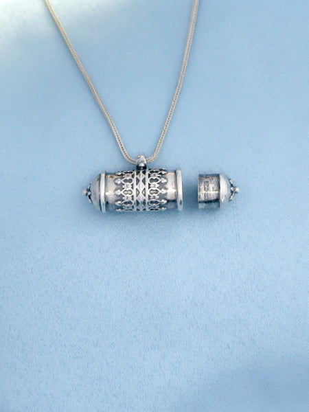 D2- Round Box Pendant with Opening Cap - Zehava Jewelry