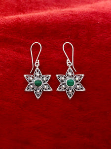 E43- Silver Flowers Earrings