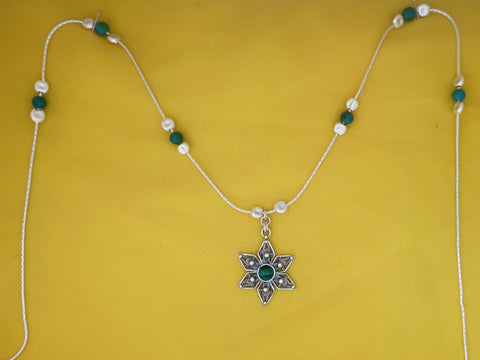 B172- Filigree Flower Necklace