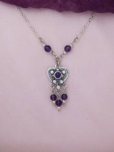 B176-  Filigree Heart Necklace