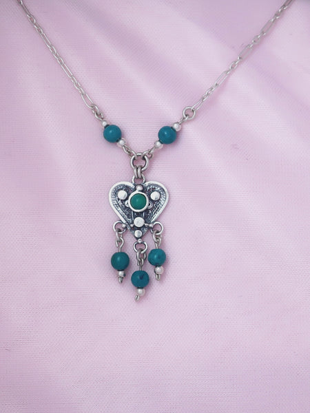 B176-  Filigree Heart Necklace