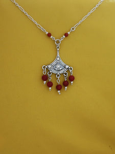 B184- Silver Drop Necklace