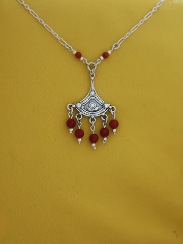 B184- Silver Drop Necklace